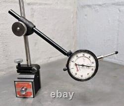 Starrett No. 657D magnetic base with No. 25-441 1 dial indicator with No. 672-2