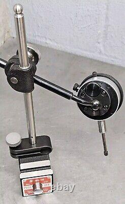 Starrett No. 657D magnetic base with No. 25-441 1 dial indicator with No. 672-2