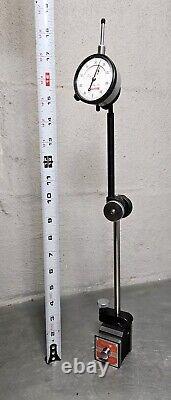 Starrett No. 657D magnetic base with No. 25-441 1 dial indicator with No. 672-2