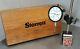 Starrett No. 657D magnetic base with No. 25-441 1 dial indicator wooden case