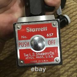 Starrett No. 657T Magnetic Base Dial Indicator Holder. Looks New