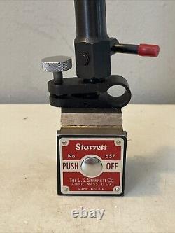 Starrett No. 657T magnetic base with Flex-O-Post