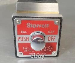 Starrett No. 657T magnetic base with Flex-O-Post