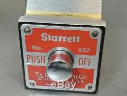 Starrett No. 657T magnetic base with Flex-O-Post