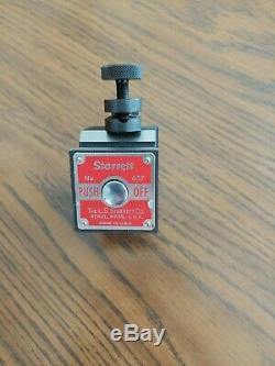 Starrett No. 657T magnetic base with Flex-O-Post MINT with 657W fine adjustment