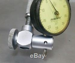 Starrett No. 657T magnetic base with Flex-O-Post and a Federal dial indicator