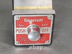 Starrett No. 657T magnetic base with No. 25-441 1 dial indicator Made in USA