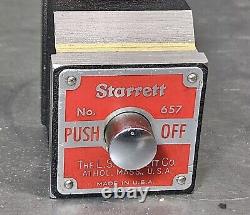 Starrett No. 657T magnetic base with No. 25-441 1 dial indicator Made in USA