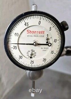 Starrett No. 657T magnetic base with No. 25-441 1 dial indicator Made in USA