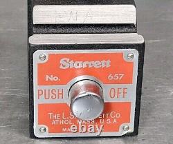 Starrett No. 657T magnetic base with No. 25-441 1 dial indicator Made in USA