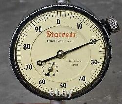 Starrett No. 657T magnetic base with No. 25-441 1 dial indicator Made in USA