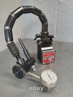 Starrett No. 657TW magnetic base with Flex-O-Post and fine adjustment 657