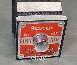Starrett No. 657TW magnetic base with Flex-O-Post and fine adjustment 657