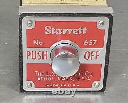 Starrett No. 657TW magnetic base with Flex-O-Post and fine adjustment 657