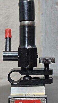 Starrett No. 657TW magnetic base with Flex-O-Post and fine adjustment 657