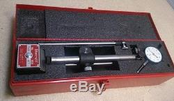 Starrett No. 658 HEAVY DUTY magnetic base with No. 25-441 dial indicator 659
