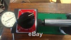 Starrett No. 659 HEAVY DUTY magnetic base with No. 25-441 dial indicator with case