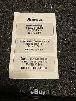 Starrett No. 668 Series Dual Shaft Alignment Indicator Clamp Set With Hard Case