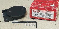 Starrett No. 674-2 indicator back with moveable mounting bracket