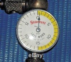 Starrett No. 711 Last Word Dial Test Indicator complete with all Attachments