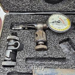 Starrett No. 711 Last Word Dial Test Indicator withCase & Attachments USA Lot