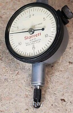 Starrett No. 81-136 dial indicator with No. 676-1 magnetic back Made in U. S. A