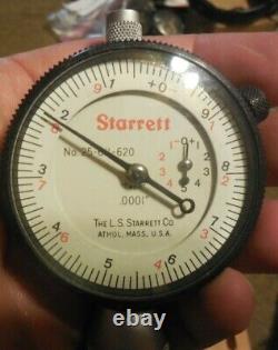 Starrett No. 82 Dial Bore Gage Set. 560-1.550 with 25-611-620 Dial Indicator