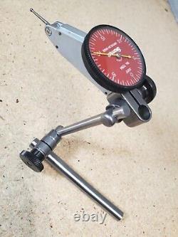 Starrett No. R709ACZ dial test indicator with a dovetail mount. 030 range USA