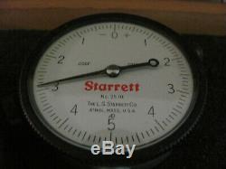 Starrett No. S253J three piece dial indicator set with case Missing one Gauge