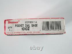 Starrett Pocket Dial Gage No 1010Z Micrometer Precision Indicator Machinist Tool