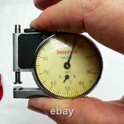 Starrett Pocket Thickness Gauge Dial 1010 Indicator CNC Vtg Case Red Micrometer