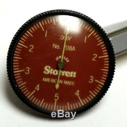 Starrett R708AZ 708A Jeweled Red Dial Test Indicator American Made 0.0001
