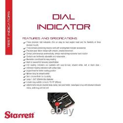 Starrett R709ACZ Dial Test Indicator with Dovetail Mount. 030-inch Range