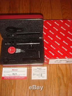 Starrett R811-1CZ Dial Test Indicator With Swivel Head Attachments, Red Dial