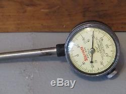 Starrett Rear Plunge Indicator No. 645 Heavy Duty Dial Test With Attachments