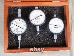 Starrett S253Z Dial Indicator Set 25-111 25-131 25-441 Beautiful In Wooden Box