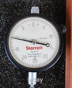 Starrett S253Z Dial Indicator Set 25-111 25-131 25-441 Beautiful In Wooden Box