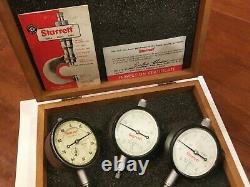 Starrett S253Z Test Dial Indicator Set Wooden Case Tool Die Inspection Very Nice