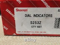 Starrett S253z Dial Indicator Set. 025.125, and 1.0 Range