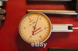 Starrett dial test indicator set no 709A. 0005 in excellent condition