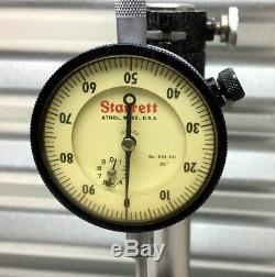 USA Made! Starrett 644-441 Dial Indicator. 001 Granite Stand +contact Point Set
