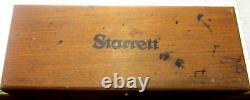 VINTAGE Starrett No. 657 magnetic base with No. 196 dial indicator withwooden case