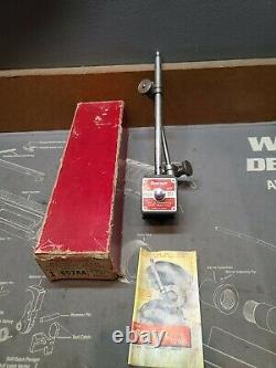 VINTAGE Starrett No. 657AA Magnetic Base With BOX & PAPERWORK USA MADE VCG