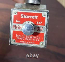 VINTAGE TOOLS Starrett No. 657 MAGNETIC BASE & ATTACHMENTS CNC TOOL & DIE USA