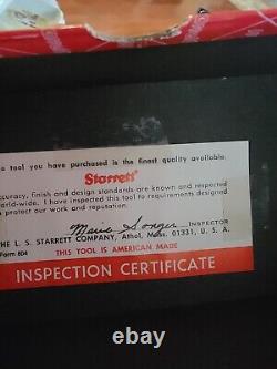 VTG Starrett 25-611 Dial Indicator Jewel Bearings USA EDP No. 53301 Original Box