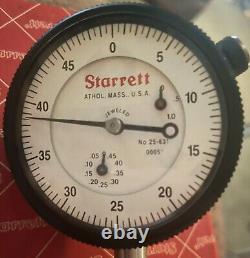 Vintage Engineer Machinist Starrett 25 Series Dial Indicator Lug Tool & Die