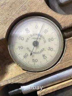Vintage L. S. STARRETT Company 1/1000 Dial Indicator. Made in the U. S. A