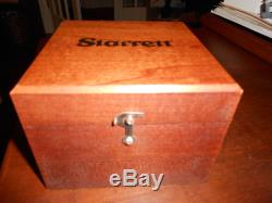 Vintage L. S. Starrett 196 Dial Indicator Mounted In Metal Housing And Wood Case
