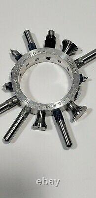 Vintage L. S. Starrett Co. No 25R Dial Indicator Contact Points & Ring 14 Used #2