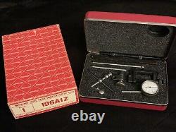 Vintage L. S. Starrett No. 196 Dial Test Indicator Jeweled with Attachments & Case